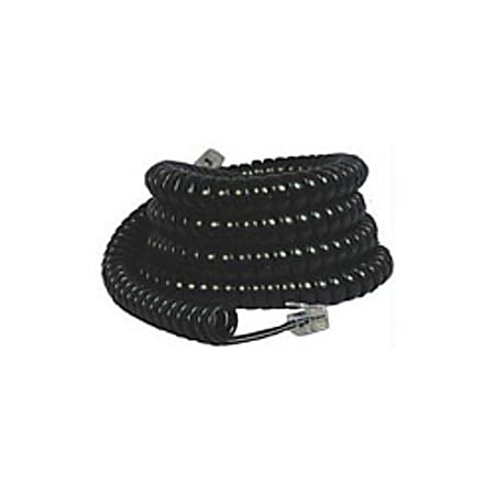 Ativa® Coiled Handset Cord, 25', Black