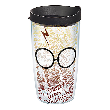 Tervis Harry Potter Tumbler With Lid, Glasses And Scar, 16 Oz, Clear