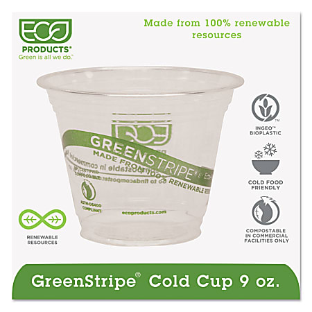 Biodegradable Plastic Cups  Compostable Cold Cups with Lids