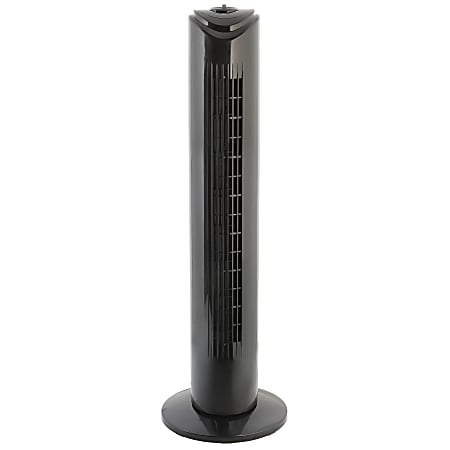 Seasons Comfort&trade; 3-Speed Oscillating Tower Fan, 29-3/16"H x 9-1/16"W x 9-1/16"D, Black