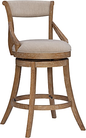 Powell Gemway Big And Tall Bar Stool, Whitewash Natural