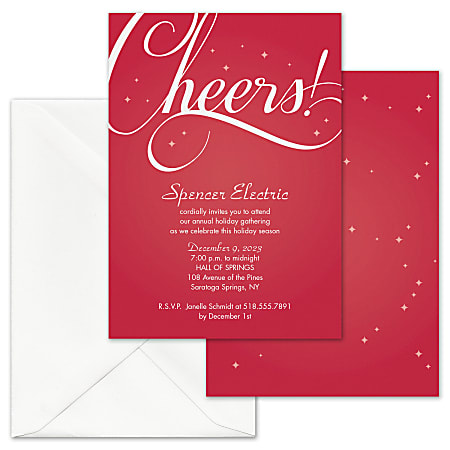 Custom Premium Event Invitations With Envelopes, 5" x