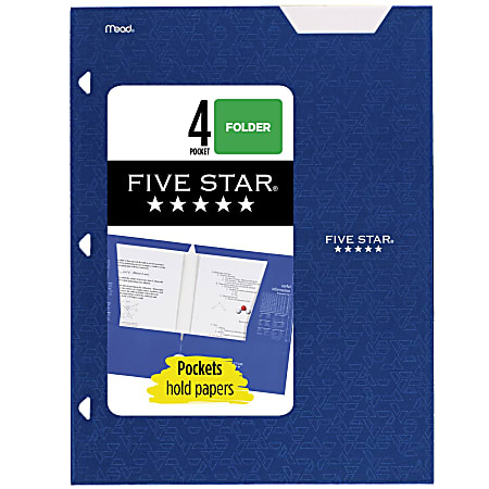 Five Star&reg; 4-Pocket Paper Folder