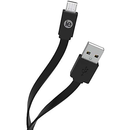 DigiPower Micro-USB Data Transfer Cable - 4 ft Micro-USB Data Transfer Cable for Smartphone, Tablet - First End: Micro USB - Black - 1