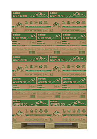 Boise® ASPEN® Multi-Use Printer & Copy Paper, 400 Reams, White, Letter Size, 200000 Sheets Per Pallet - 055011SKD-DA