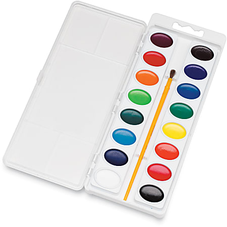 Crayola Washable Kids' Paint Set, Washable Watercolor Paint, Paint Brush Set