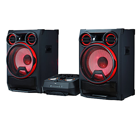 LG CK99 LOUDR Hi-Fi Entertainment System With AM/FM Radio And Karaoke Creator, 44.1"H x 33.7"W x 123.3"D, Black