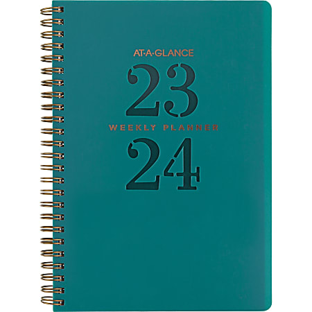 2023-2024 AT-A-GLANCE®&nbsp;Signature&nbsp;Lite&nbsp;Academic Weekly/Monthly Planner,&nbsp;5-1/2" x 8-1/2", Maroon,&nbsp;July 2023 to June 2024, YP20LA12
