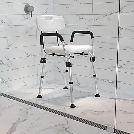 Flash Furniture HERCULES Series Adjustable Bath And Shower Chair, White
