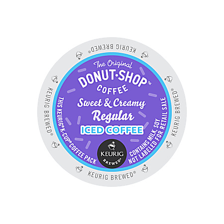 Donut Shop Sweet And Creamy Regular Iced Coffee K-Cups®, 4 oz, Pack Of 16