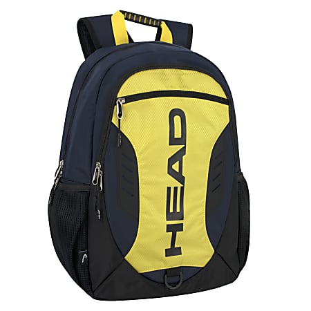 HEAD Athletic Backpack With 17" Laptop Pocket, Blue//Black/Yellow