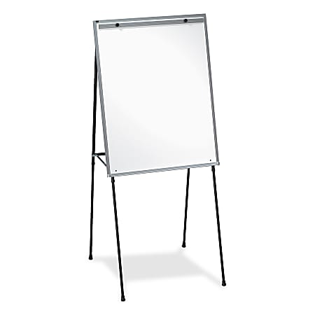 Lorell® Non-Magnetic Dry-Erase Whiteboard Easel, 34" x 28", Metal Frame With Black Finish
