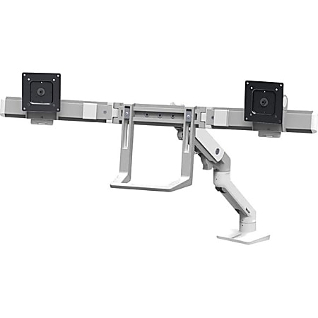 Ergotron Mounting Arm for Monitor, TV - White - Adjustable - 2 Display(s) Supported - 32" Screen Support - 17.50 lb Load Capacity - 100x 100, 75x 75