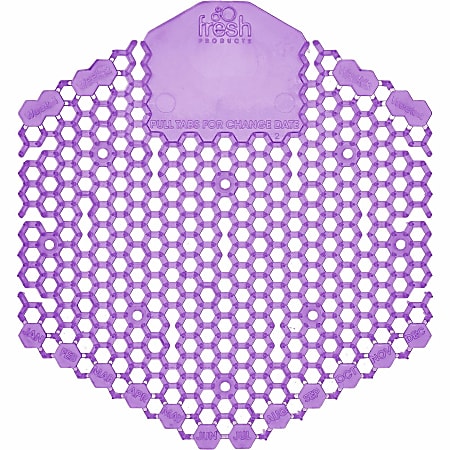 Fresh Products Wave 3D Urinal Screen - Lasts upto 30 Days - Splash Reducer, Odor Control - 10 / Box - Purple