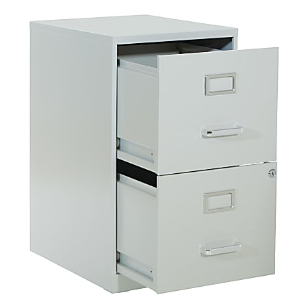 Office Star 20 D Vertical 2 Drawer Locking File Cabinet Gray - Office Depot