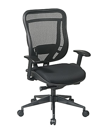Office Star™ SPACE Big & Tall High-Back Mesh Chair, Black/Gunmetal