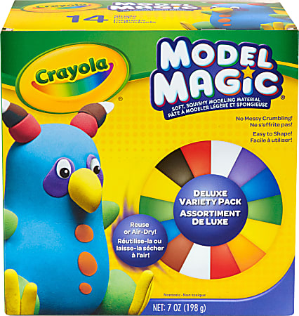 Crayola Model Magic Deluxe Variety Pack Kids Modeling Clay Alternative,  Assorted Colors, (14 Pack), 7 oz