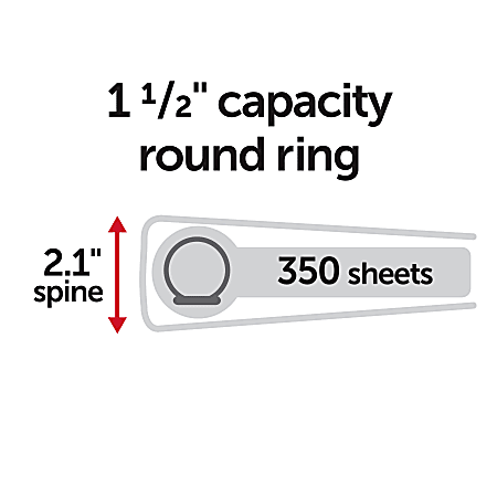 Office Depot Brand 3 Ring Durable View Binder 1 12 Round Rings Baby ...