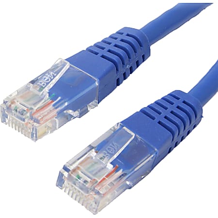 4XEM 100FT Cat6 Molded RJ45 UTP Ethernet Patch Cable (Blue) - 100 ft Category 6 Network Cable  - 4XC6PATCH100BL