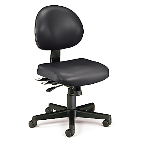 OFM Anti-Microbial Vinyl Multi-Shift Task Chair, Black