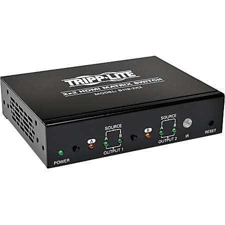Tripp Lite 2x2 HDMI Matrix Switch Video & Audio 1920x1200 at 60Hz / 1080p - 1920 x 1080 - Full HD - 2 x 2 - 2 x HDMI Out - TAA Compliant