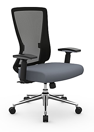 Realspace Levari MeshVegan Leather Mid Back Task Chair GrayBlack