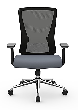 Realspace Levari MeshVegan Leather Mid Back Task Chair GrayBlack