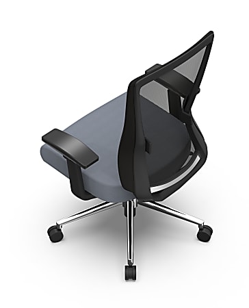 Realspace® Levari Mesh/Vegan Leather Mid-Back Task Chair, Gray