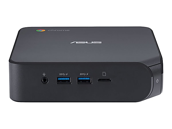 ASUS Chromebox 4 GC17UN - Mini PC - 1 x Celeron 5205U / 1.9 GHz - RAM 4 GB - SSD - eMMC 32 GB - UHD Graphics - GigE - WLAN: Bluetooth 5.0, 802.11a/b/g/n/ac/ax - Chrome OS - monitor: none - gunmetal
