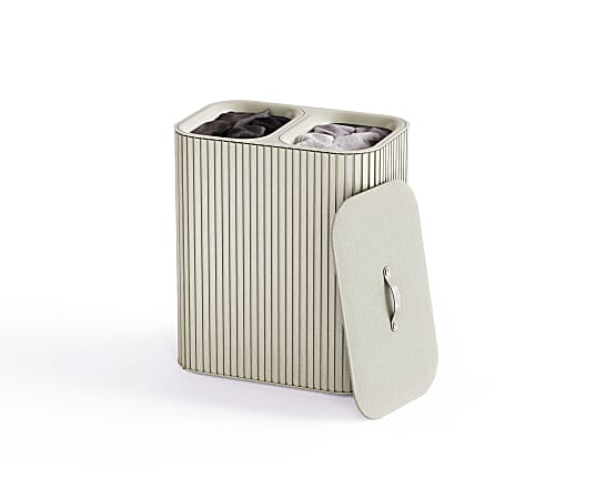 Joseph Joseph Twin Bamboo Laundry Basket, Ecru, Total Qty 1
