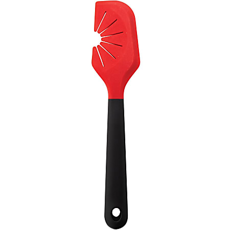Starfrit® Silicone Spatula with Whisk Cleaner, Black/Red