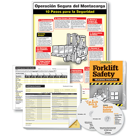 ComplyRight™ Forklift Training Compliance Bundle, English/Spanish, 18" x 24"