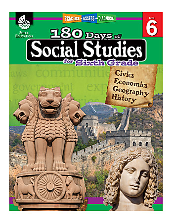 Shell Education 180 Days Of Social Studies, Grade 6