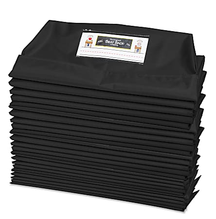 Victor Seat Sack® Chair Cover Classroom Pack, 10" x 17", Black, Pack Of 25 Pockets
