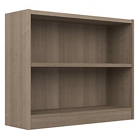 Bush® Furniture Universal Small 30"H 2-Shelf Bookcase, Ash Gray, Standard Delivery