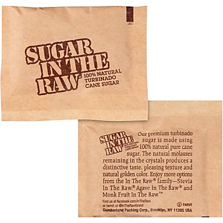Sugar In The Raw Turbinado Cane Sugar - Natural Sweetener - 400/Carton