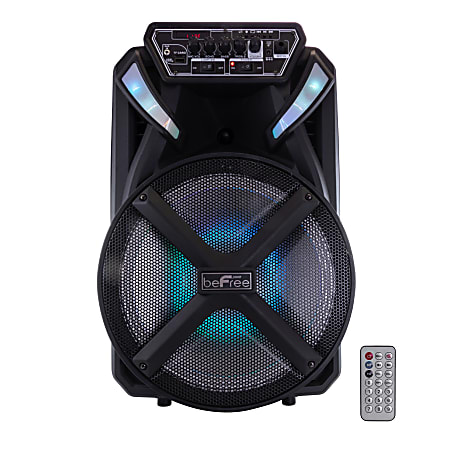 BeFree Sound Double Subwoofer Portable Bluetooth Party PA Speaker