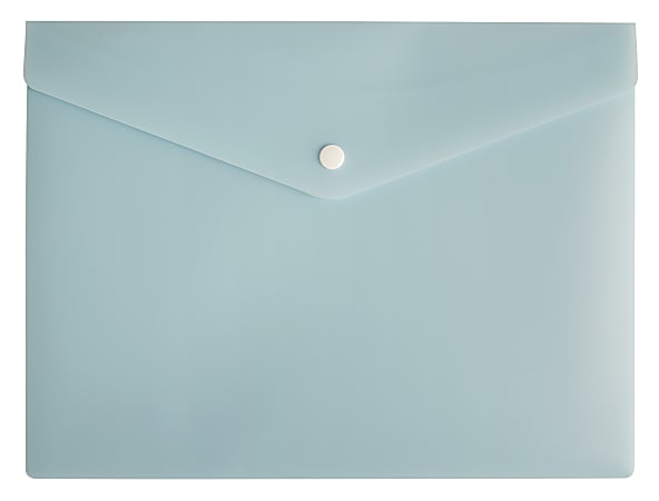 Office Depot® Brand Poly Envelope, 8-1/2" x 11", Light Blue
