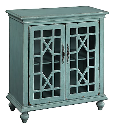 Coast to Coast 2-Door Cabinet, Teal