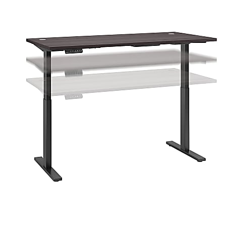 Realspace Magellan 60 W Pneumatic Height Adjustable Standing Desk Gray -  Office Depot