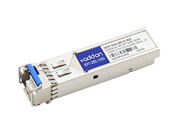 AddOn - SFP (mini-GBIC) transceiver module (equivalent to: Alcatel-Lucent ISFP-GIG-BX-D) - GigE - 1000Bas - ISFPGIGBXDAO