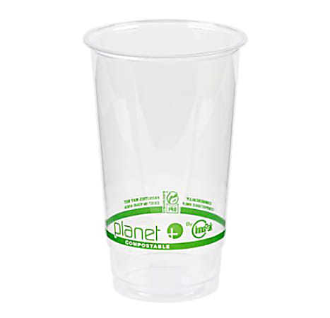 Planet+ Compostable Cold Cups, 24 Oz, Clear, Pack Of 1,000 Cups