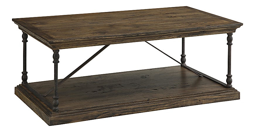 Coast to Coast Corbin 47"W Wood Cocktail Table, Brown