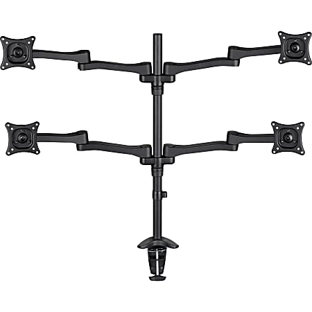 AVF Desk Mount for Flat Panel Display - Black - Height Adjustable - 4 Display(s) Supported - 13" to 27" Screen Support - 44.09 lb Load Capacity - 75 x 75, 100 x 100 - VESA Mount Compatible