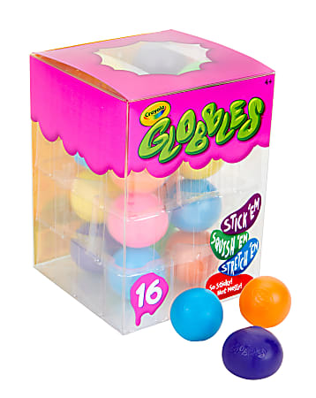 Crayola® Squish Toy Globbles, Assorted Colors, Box Of 16 Globbles