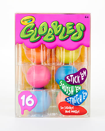 Crayola Squish Toy Globbles Assorted Colors Box Of 16 Globbles - Office  Depot