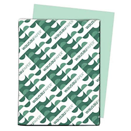 Exact® Vellum Bristol Cover Stock, 8 1/2" x 11", 67 Lb, Green, Pack Of 250 Sheets