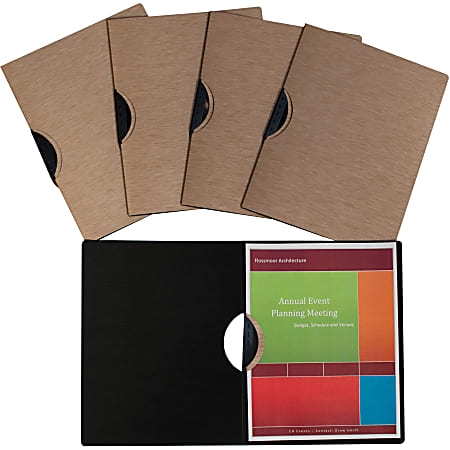 C-Line Exactive Report Cover - Clip Fastener - Bronze, Opaque - 5 / Pack