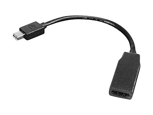 Lenovo - Display cable - Mini DisplayPort (M) to HDMI (F) - 7.9 in - for ThinkCentre M75t Gen 2; ThinkPad P51; ThinkStation P330 Gen 2; P34X; P350; P520; P620