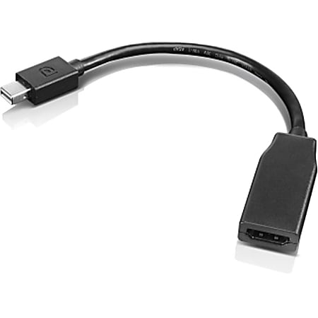 Lenovo - Display cable - Mini DisplayPort (M) to HDMI (F) - 7.9 in - for ThinkCentre M75t Gen 2; ThinkPad P51; ThinkStation P330 Gen 2; P34X; P350; P520; P620